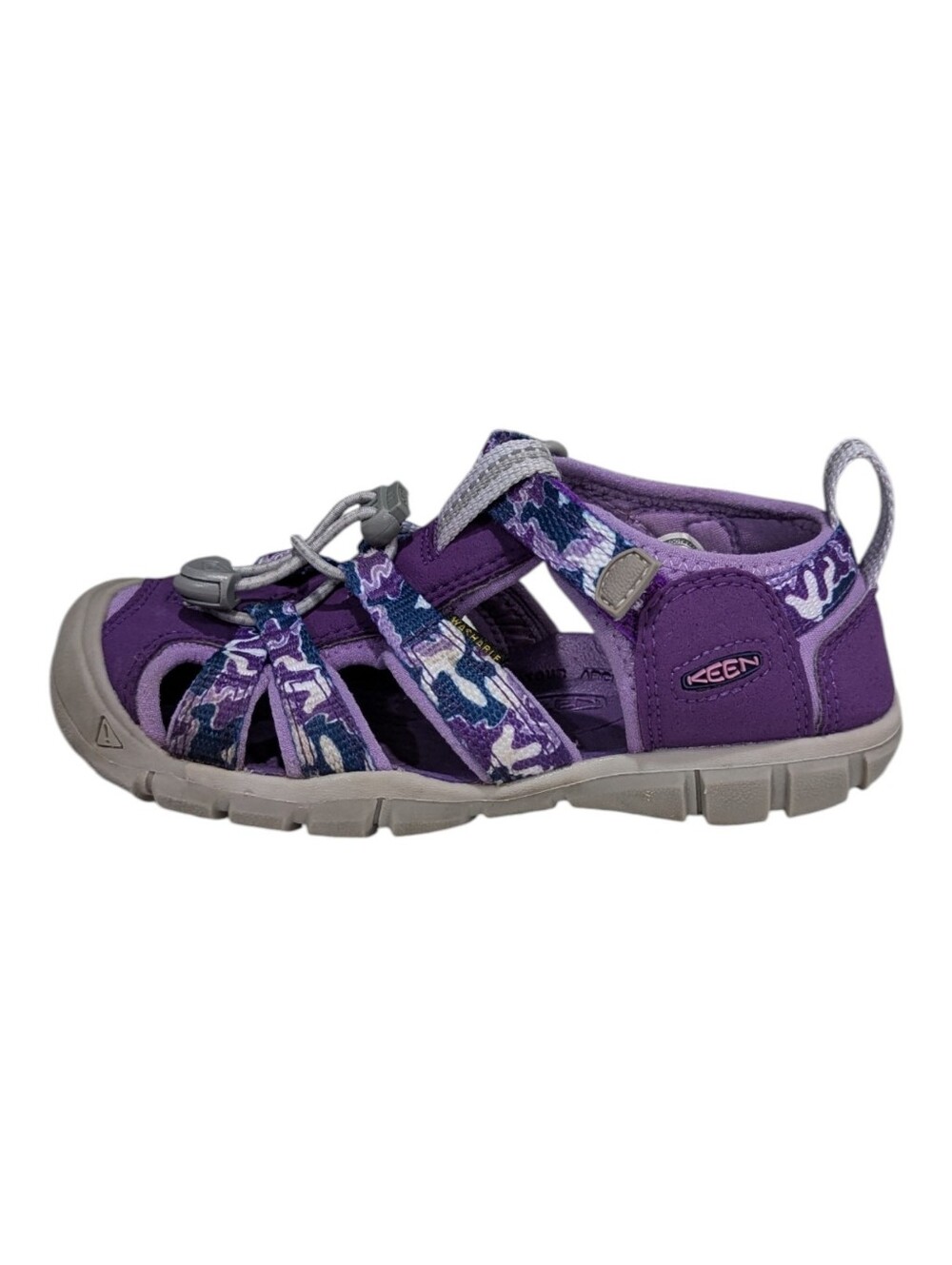 Keen Kids Purple Camo Velcro Hiking Sandal Shoes Adjustable Girls Size 11